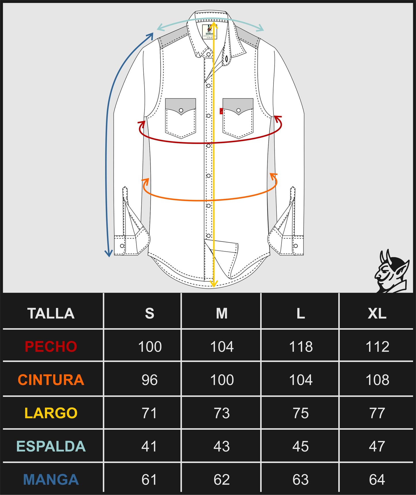 Camisa Vaquera 70's Sesgo Stripes